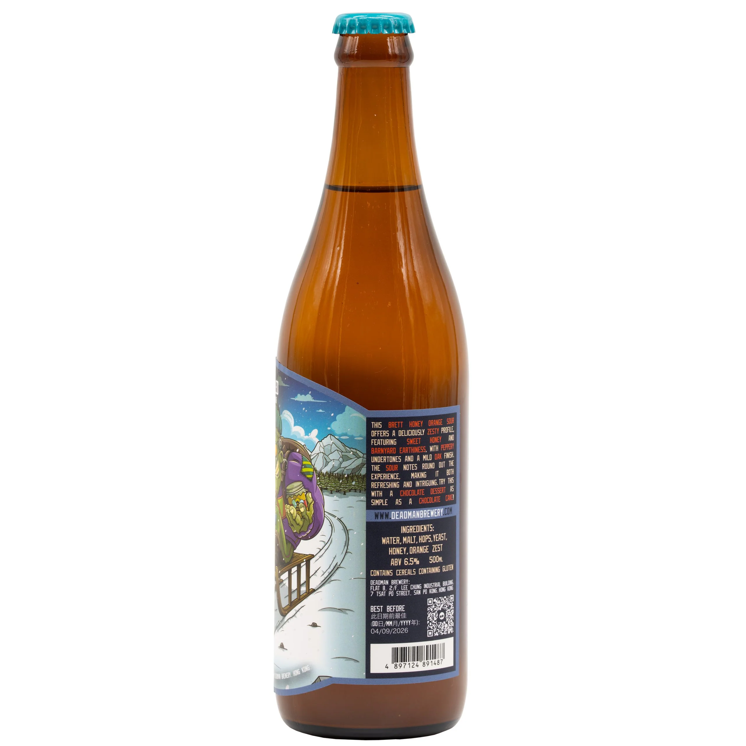 Frank on Sled Brett Honey Orange Sour (500 ml) - Image 3